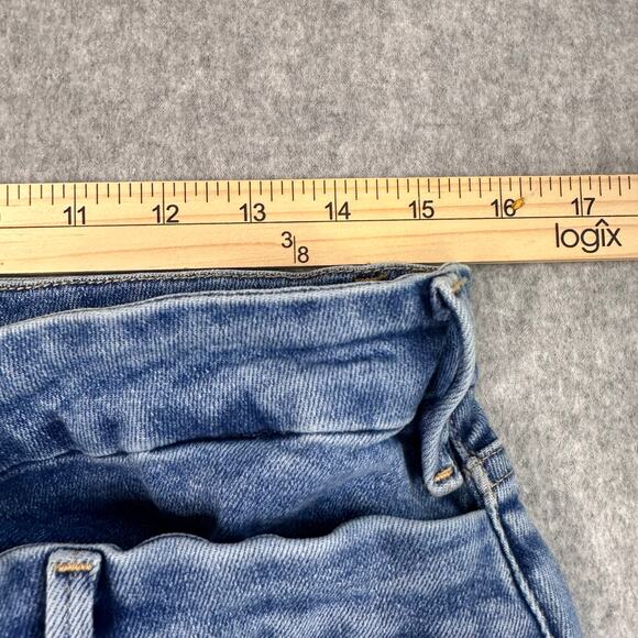 Good American jeans Blue Indigo Womens 14/32 Crossover Waistband Slim Straight - Picture 7 of 10